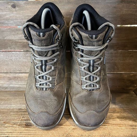 Womens Merrell Siren Traveller 3 Brown Leather Mid Hiking Shoes Boots Size 9 M‎ - Picture 3 of 6